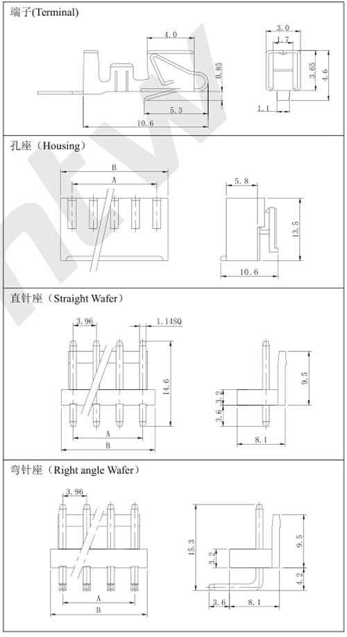 連接器規(guī)格圖